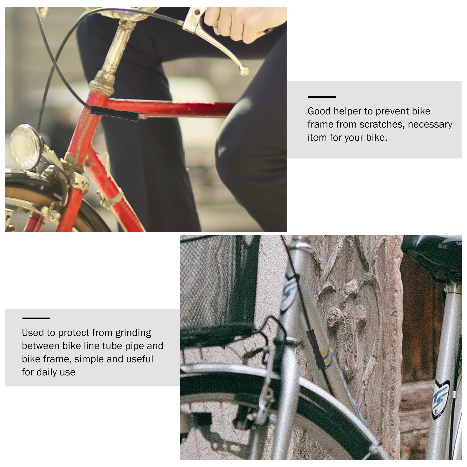 

10Pcs Black Bike Tube Protective Sleeve Cycling Line Cover Durable Bike Brake Cable Protection