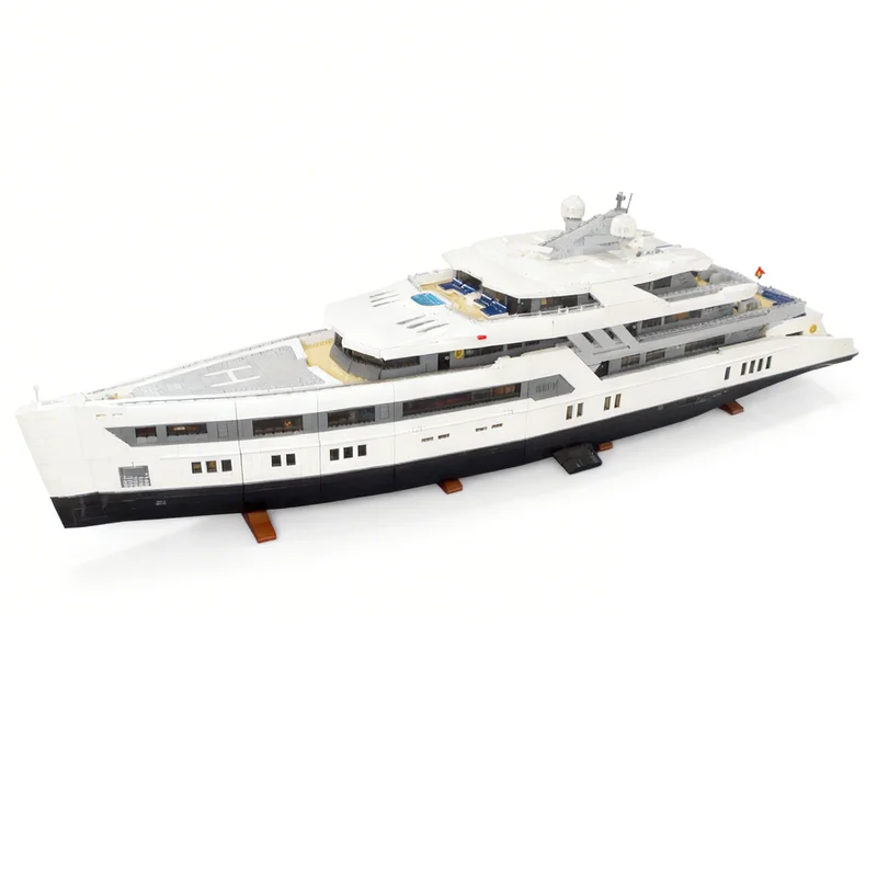 47827pcs MOC Boat Ultra MEGA Yacht - 48 000 Parts - MINI-Fig Scale MINI Model Building Blocks Christmas Gift Construction Art 3D