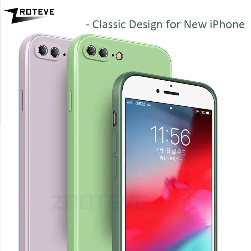 For iPhonex Case ZROTEVE Silky Liquid Silicone Soft Cover For iPhone X XR XS Max 10 8 7 6 Plus SE 2 3 2020 2022 iPhone10 Cases