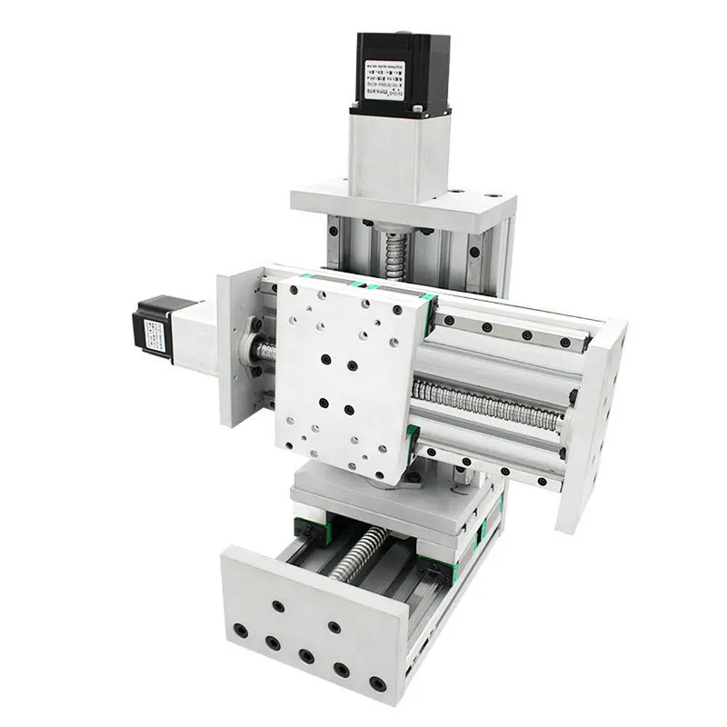 Linear heavy duty ball screw module double guide slide electric numerical control table drilling milling lathe positioning