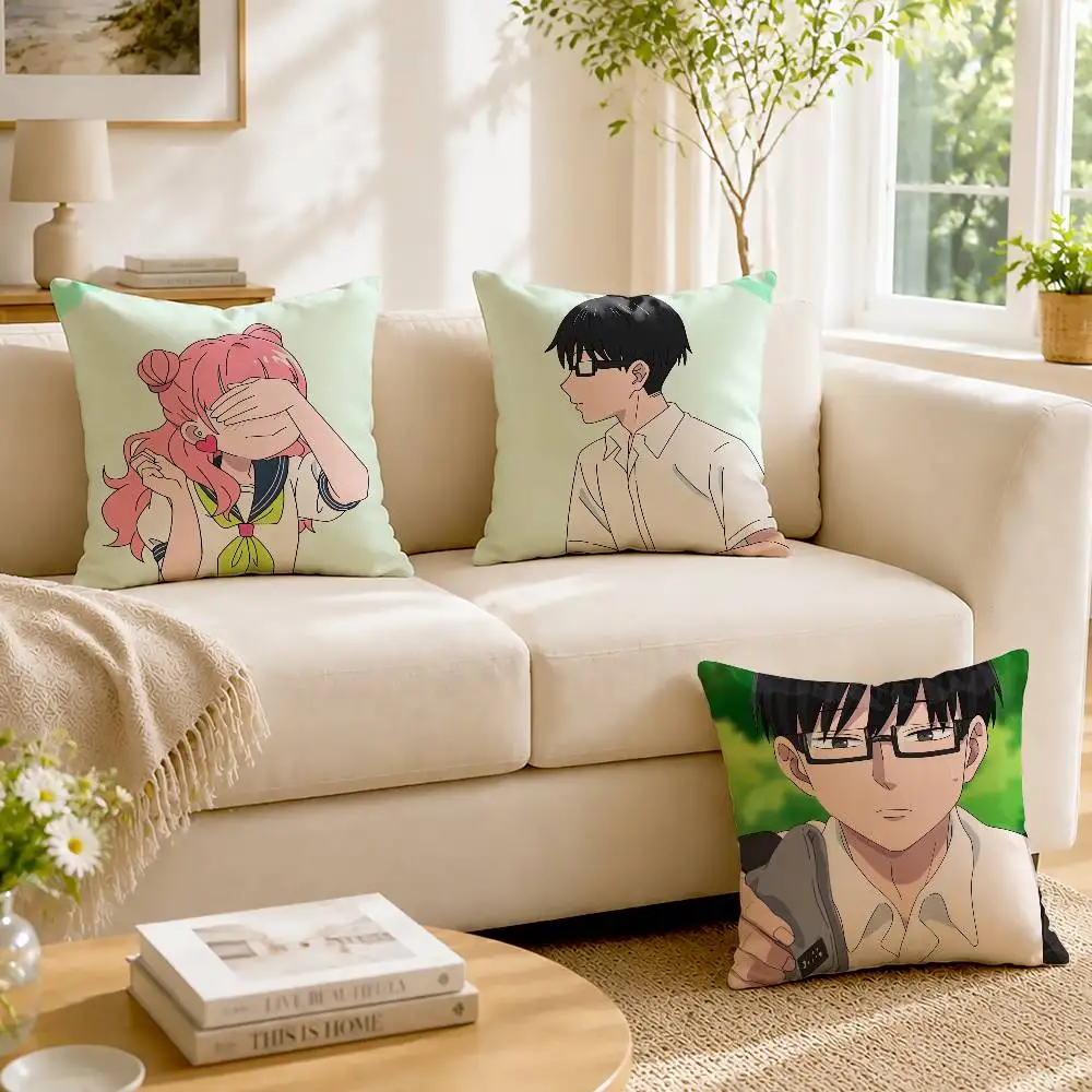 M-Miyu T-Tani You and I A-P-O  Customizable Square Pillow case Double Sided Print Sofa Bedroom Decor Cushion Cover