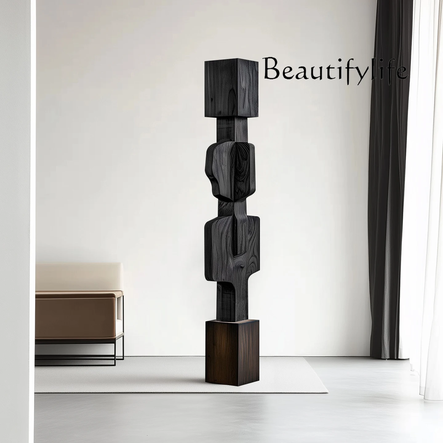 

Wood carving floor ornament B & B tea room Hotel soft decoration sculpture decoration art installation