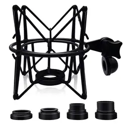 Microphone Shock Mount Mic Holder - Anti Vibration Spider Shockmount Compatible with Many Condenser Mics Like AT2020 MXL 770 MX