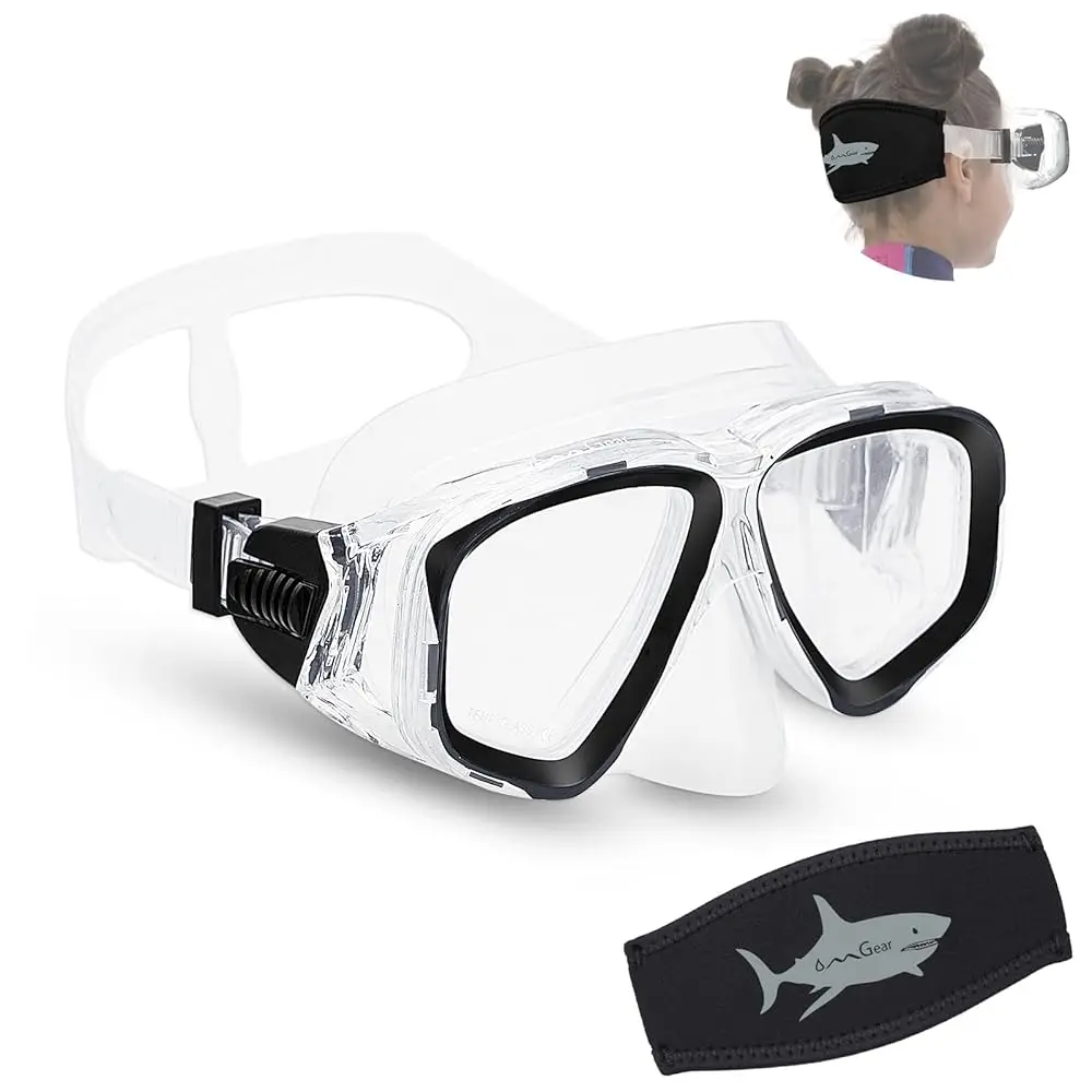 

Детские очки для плавания из силикона, маска для снорклинга для детей, очки для снорклинга с закаленным стеклом и накладкой на нос, для дайвинга