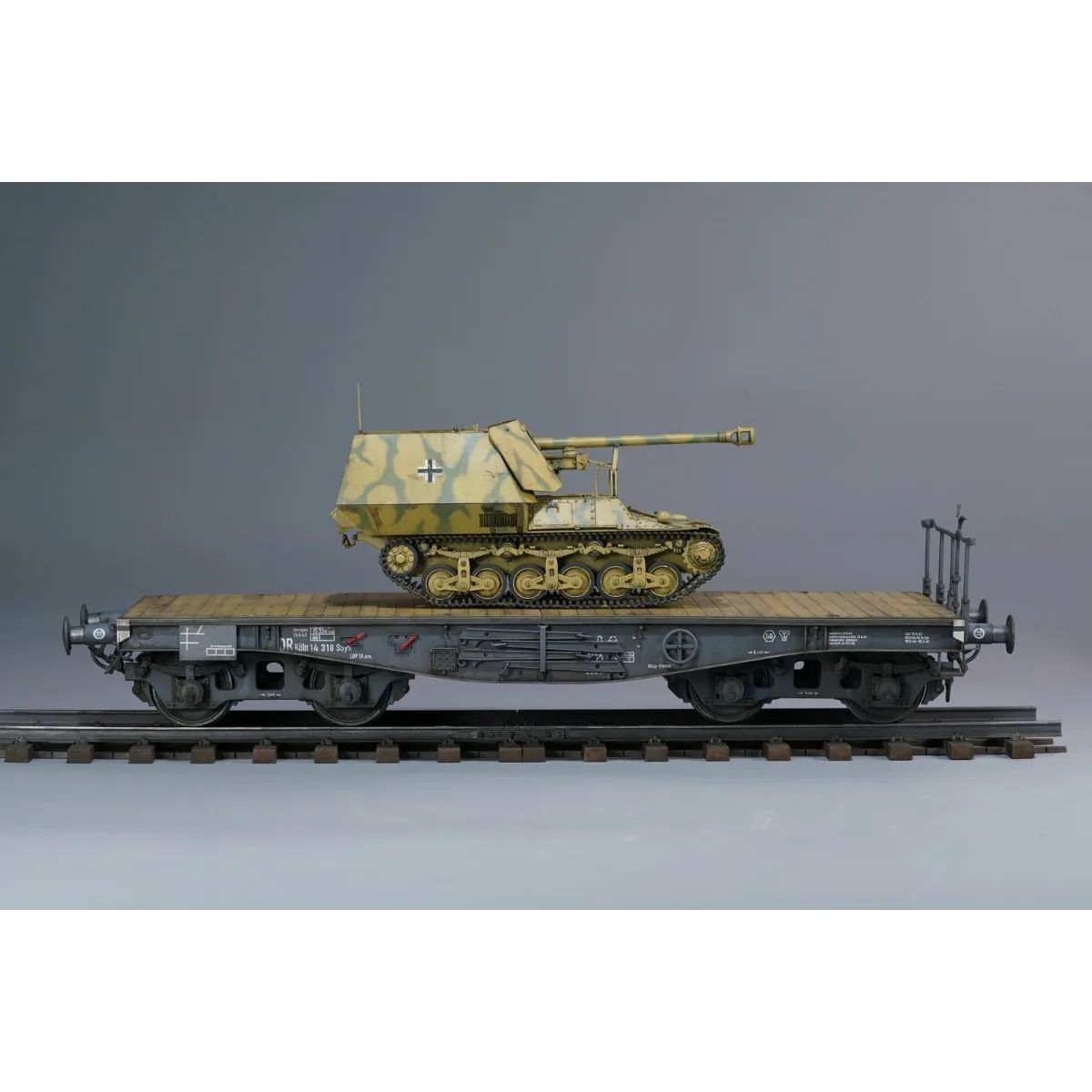 Zimi 35075 1/35 75mm マルダー I 対戦車砲 & 50T SSy45 フラットカートレーラー (2 in1) キット組立プラスチックモデルキット