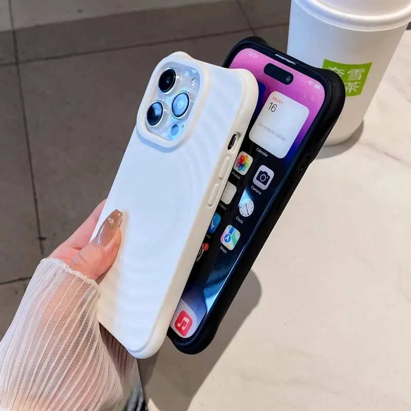 Luxury thicken shockproof magsafe charging case for iPhone 11 12 13 14 15 Pro Max magnetic soft liquid silicone back phone cover