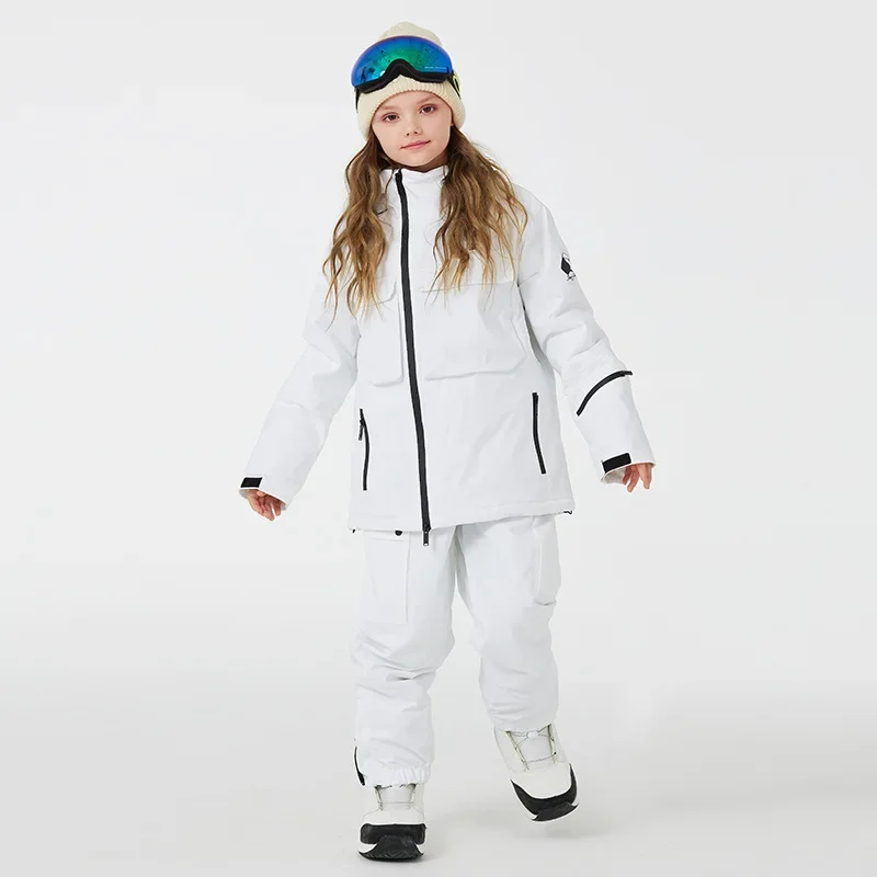 

Children's Snow Suit Snowboard Clothing Sets Outdoor Sports Windproof Waterproof Wear Ski Coat Pants Kids Costumes Boy‘s Girl's
