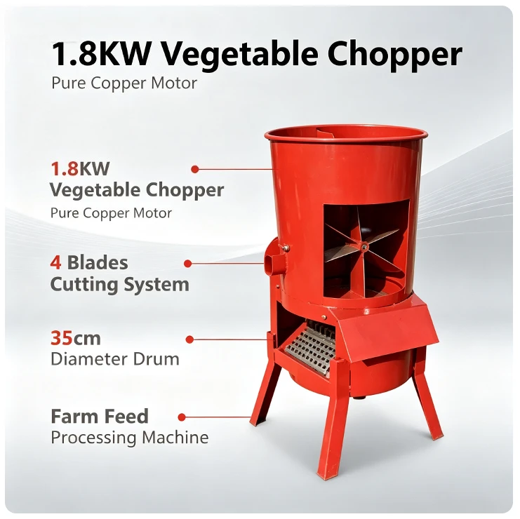 Multifunctional Electric Vegetable Cutter Fruit Shredder Slicer For Home & Small Farm Feed Processing Chicken Duck Feeding