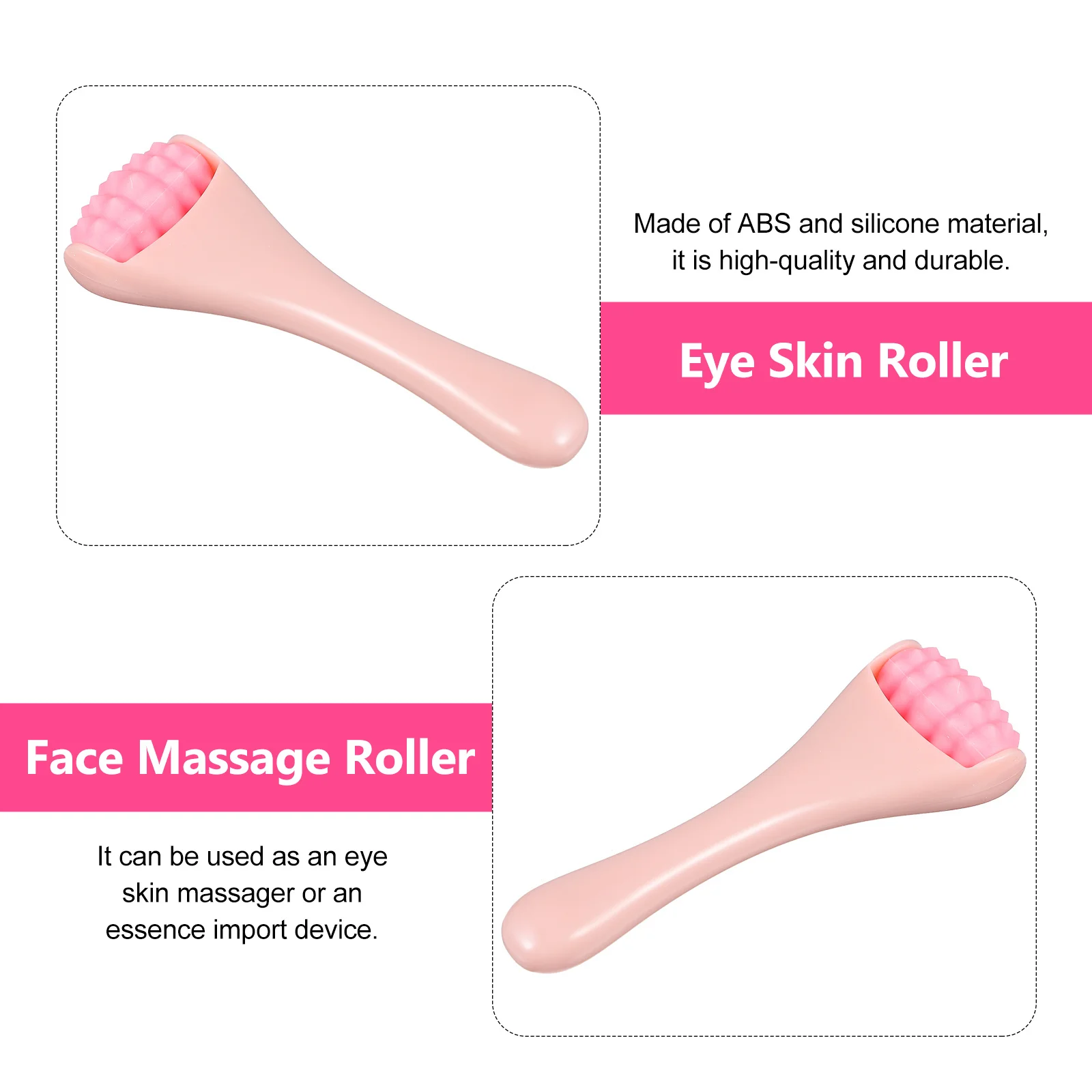 

1pc Eye Skin Roller Face Massage Tool Lightweight Portable Design For Facial Care Improves Circulation Essence Toner Mask