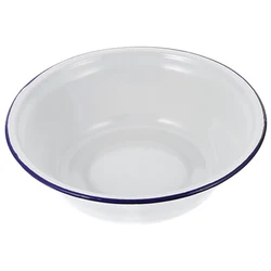 Retro Enamel Bowl Vintage Kitchenware Decorative Soup Basin Vegetable Fruit Storage Bowl Dough Mixing Container Lightweight