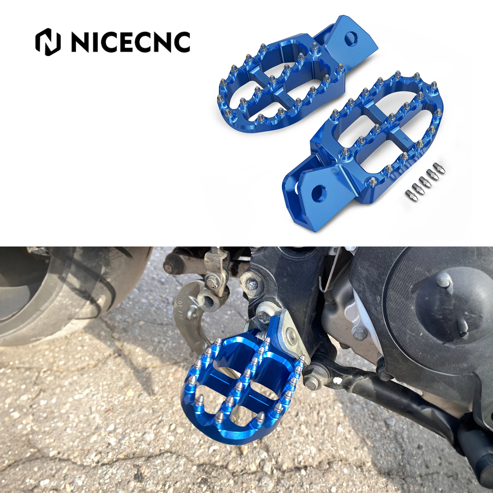 NICECNC For Yamaha WR250R WR250X WR 250R 250X 2007-2021 2008 2009 2010 2011 2012 2013 Footstep Footrest Footpegs Pedal Motocross