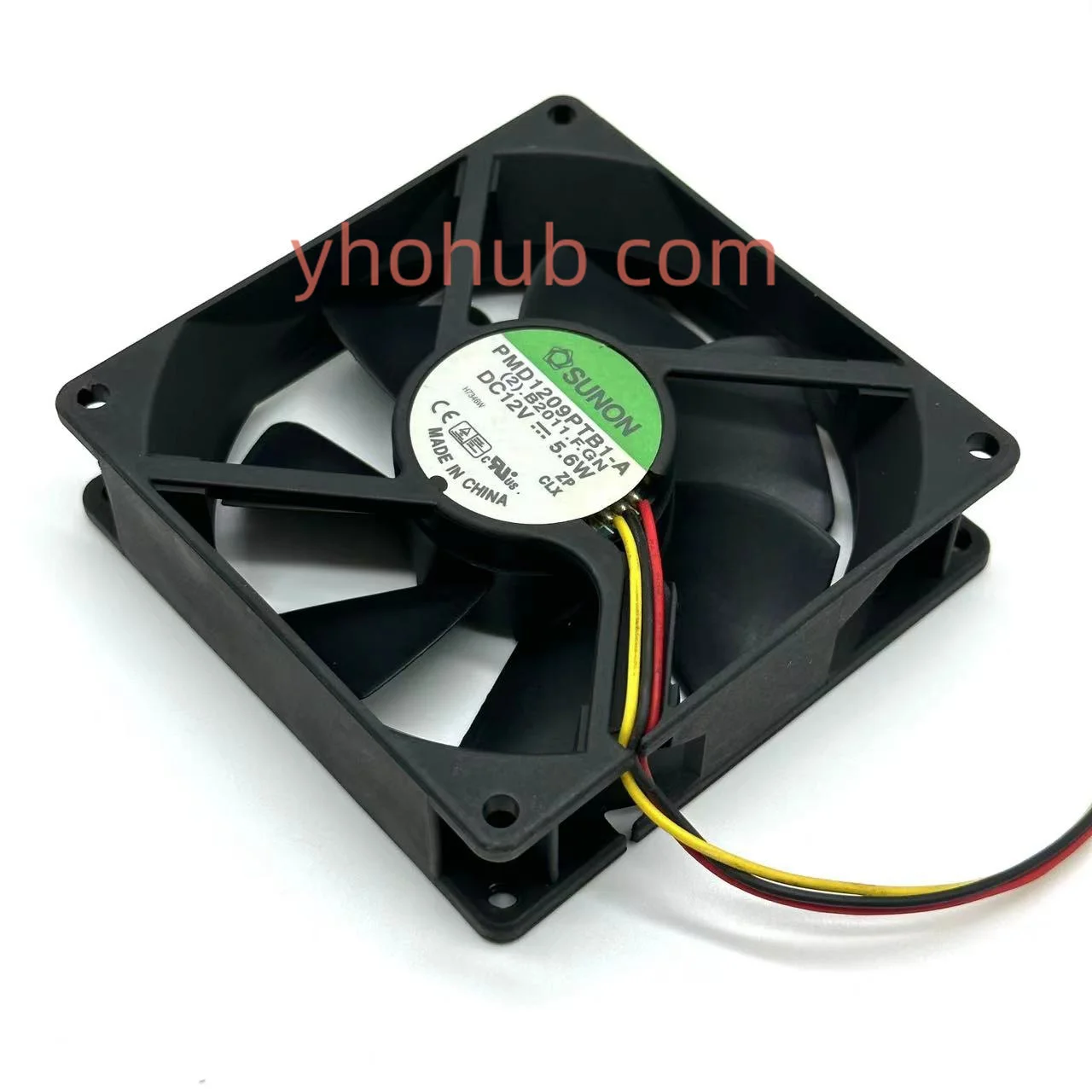 SUNON PMD1209PTB1-A (2).B2011.F.GN DC 12V 5.6W 3-Wire 90x90x25mm Server Cooling Fan