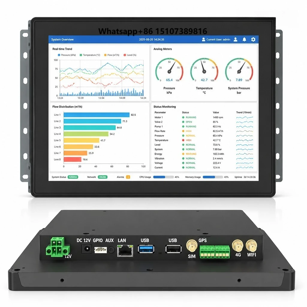 Flush Mount Android All-in-One 7/10.1/15.6/21.5 Inch RK3562 RK3568 Marine Ship Navigation Control Monitoring Display