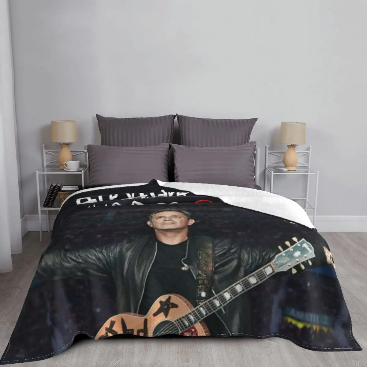 Alejandro Sanz American Tour 2022 coperta in pile primavera/autunno Multi-funzione coperte morbide da viaggio a casa peluche trapunta sottile