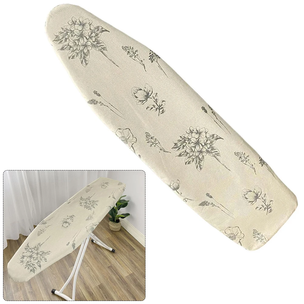 Printed Ironing Board Cover Drawstring Tightening with Padding Cloth Large Canvas Ironing Board Accessories Protector Cover