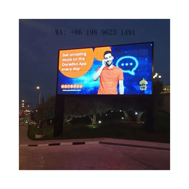 P6 Custom Outdoor LED Billboard High Brightness Waterproof Fixed Full Color HD Video Wall for Commercial Outdoor Advertising