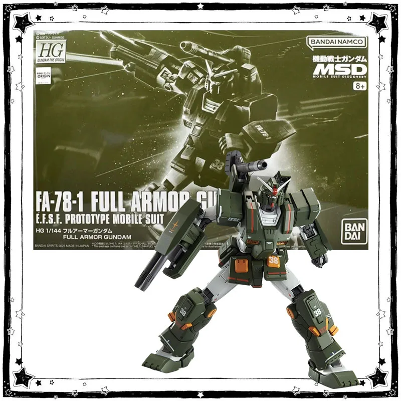 

In Stock Bandai Gundam Model Kit Anime Figure HG GTO 1/144 FA-78-1 Full Armor Anime Action Figure Collection Assembly Model Toys