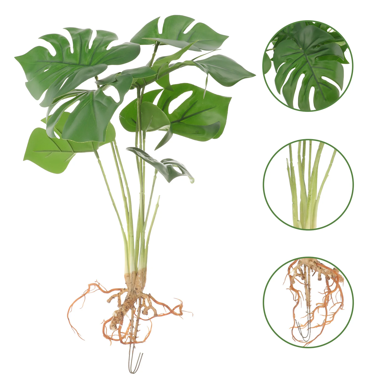 

Compact Delicate Artificial Monstera Plant Decor Realistic Faux Greenery Artificial Monstera Plant Room Supplies