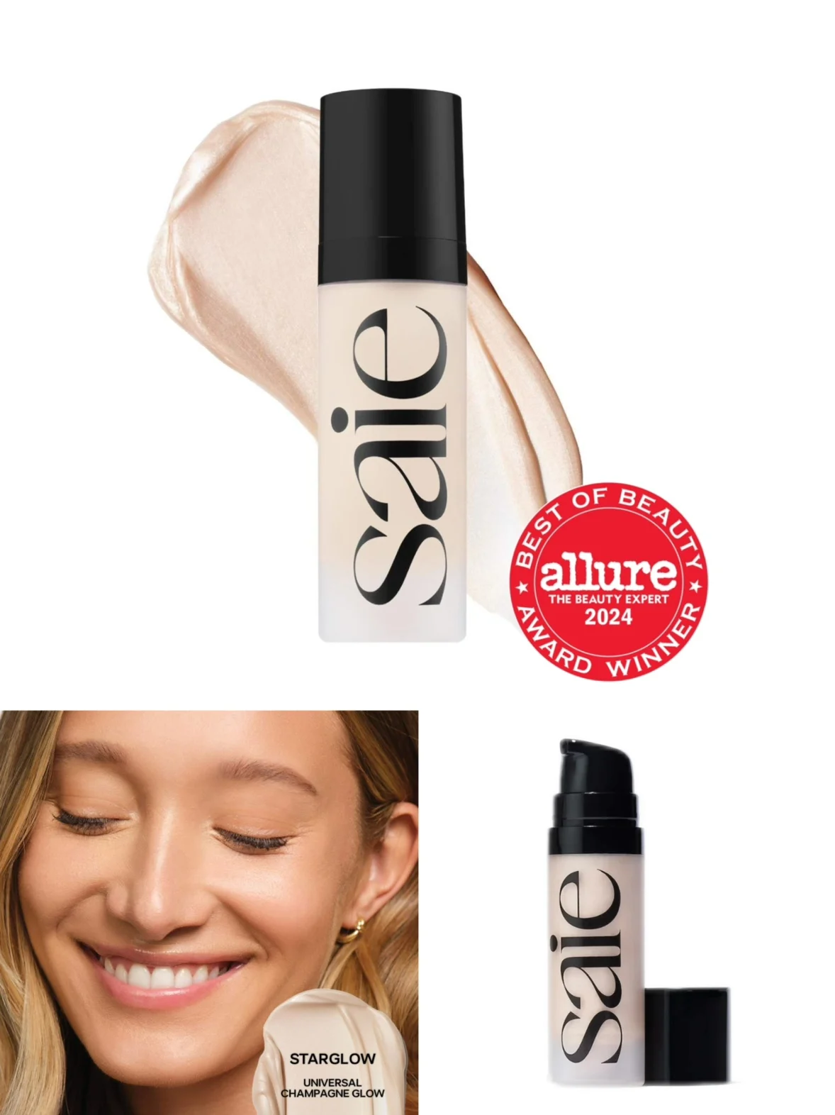 

Liquid Highlighter Sample Sunglow Starglow Glowy Super Gel Charming Face Shadow Highlighting Fluid Saie Natural Makeup