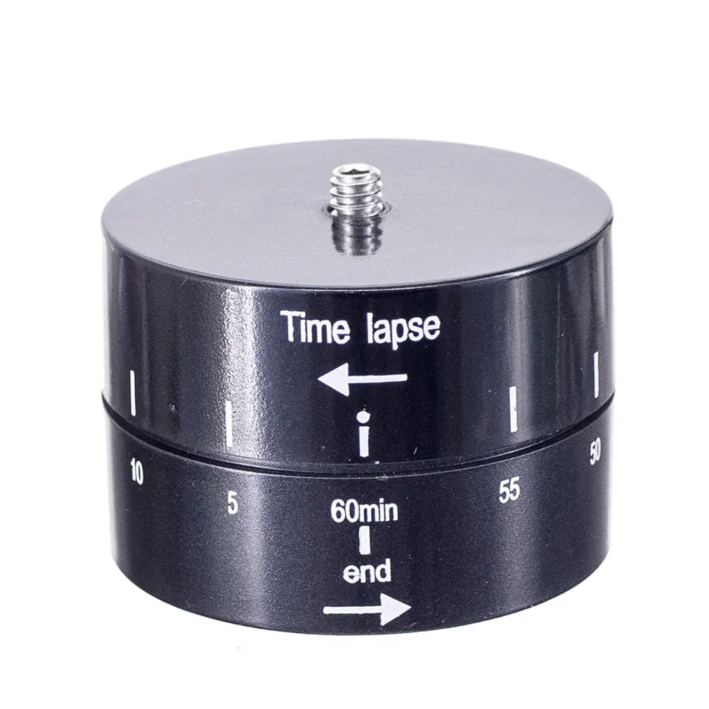 360 degree 60min Auto Timer Rotate Base Timelapse Tripod Heads Time Lapse Stabilizer for GoPro/ Xiaoyi & Action Cameras