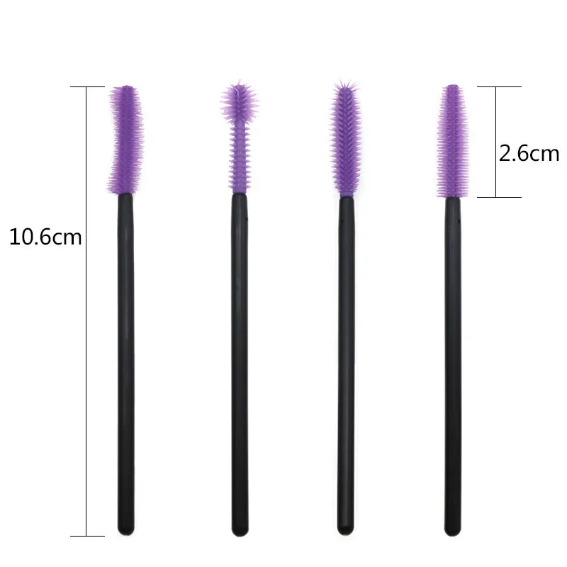 Sdotter-Brosse à cils en silicone pour femme, peigne à mascara, baguettes, outil d'extension de cils, beauté professionnelle, maquillage B, 50 pièces