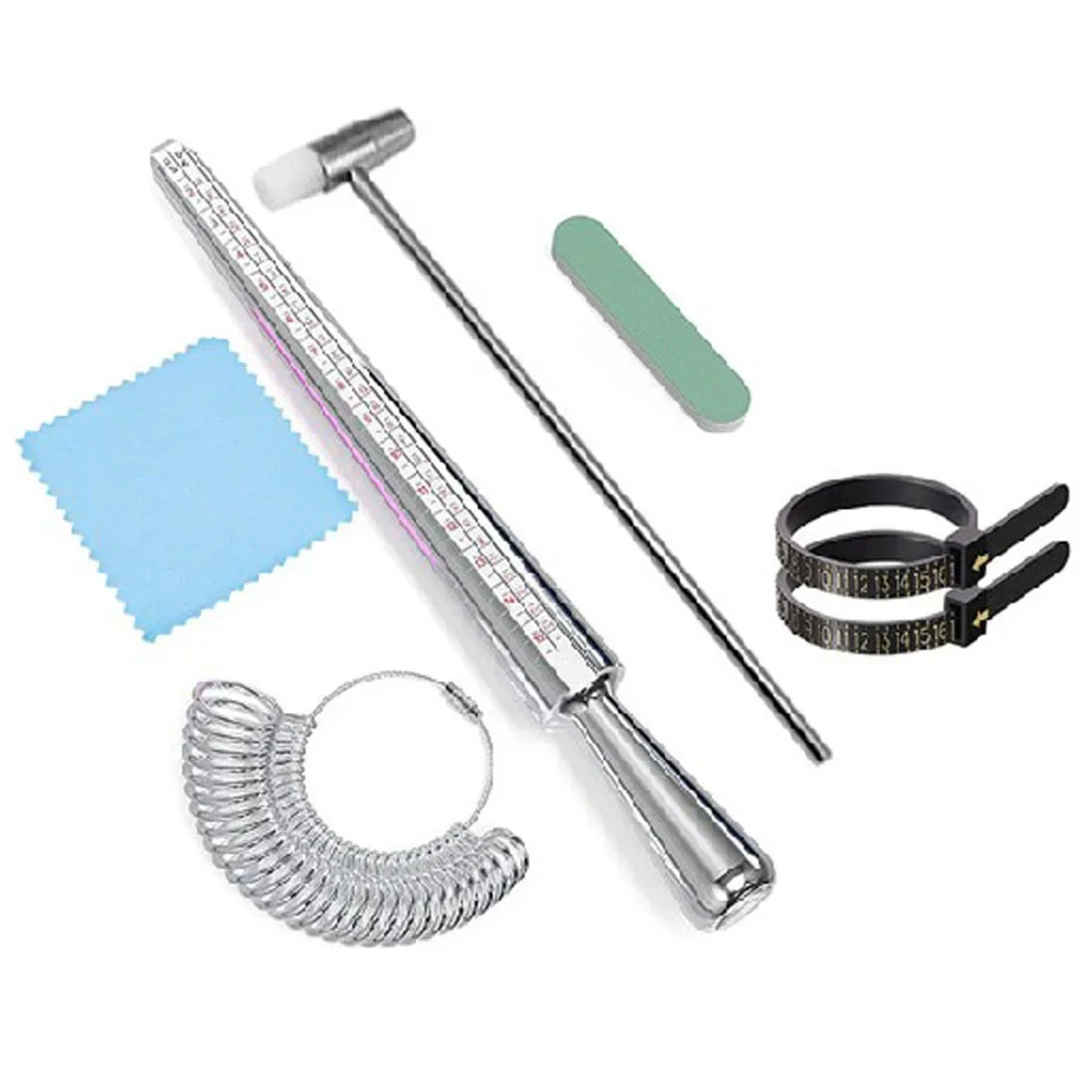 

7pcs Ring Measuring Set Jewelry Plastic Repair Polishing Size Size Jewelry Tools