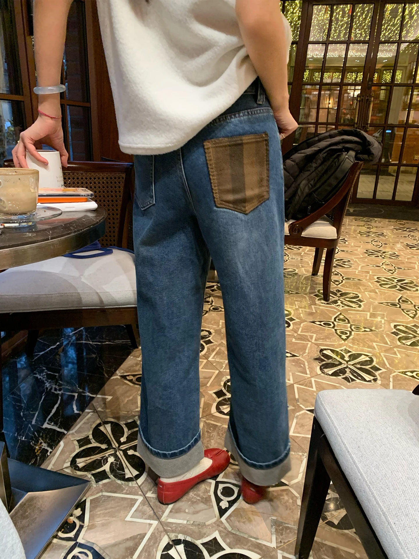 

Женские джинсы прямого кроя с эффектом потертости, повседневные, комфортные, из мягкого денима, теплые зимние, на молнии, синие, прямые брюки