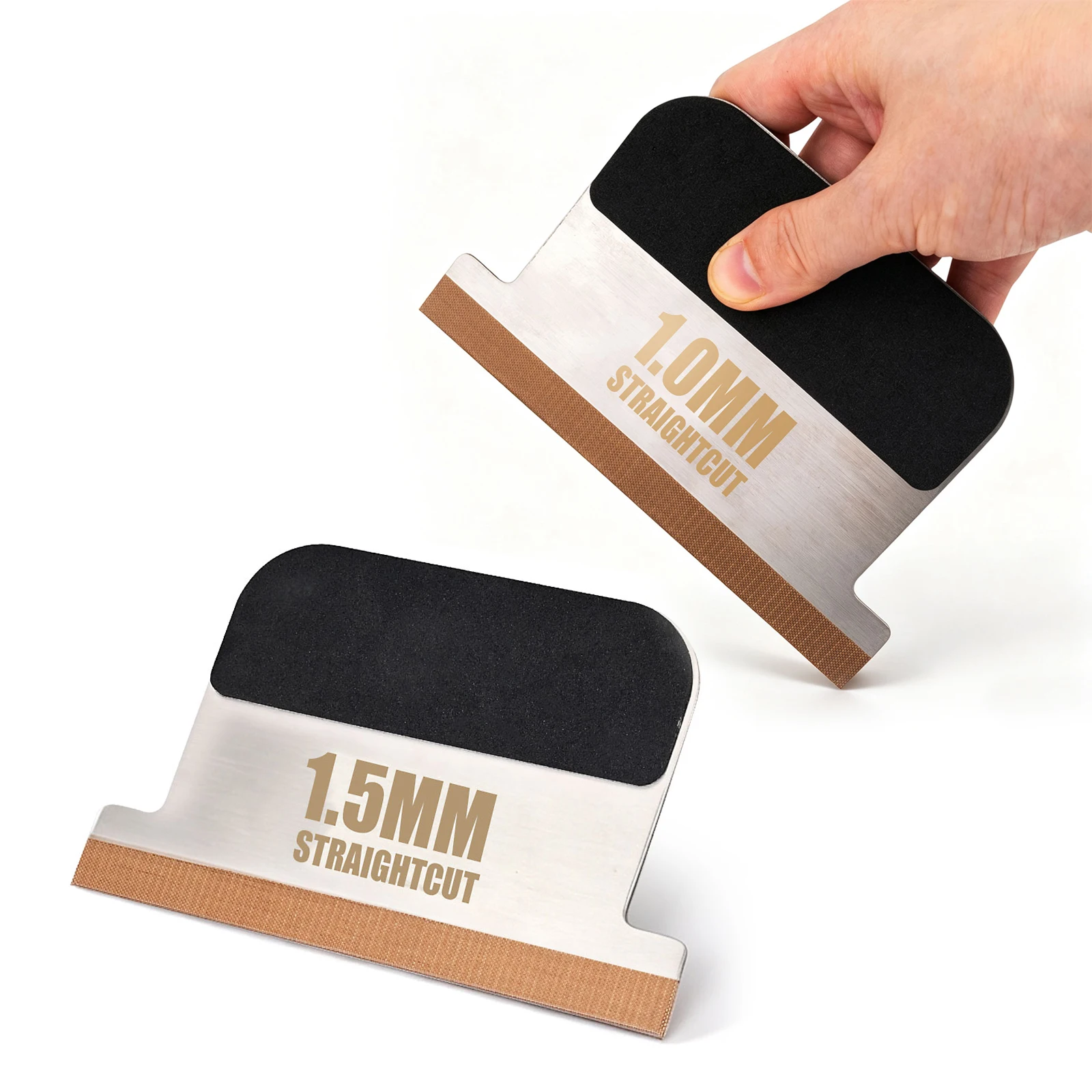 FOSHIO Window Film Trimming Guide 1.0mm&1.5mm Distance Car Vinyl Precise Straight Slitting PTFE Wrapped Edge Cutting Aid Plate