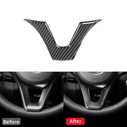 For Mercedes Benz W205 C GLC Class Carbon Fiber Interior Steering Wheel Panel Decorative Cover Sticker Trim Car Accessories