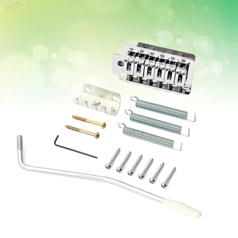 

Single Tremolo Bridge 6 String Electric Parts Flat St Saddle Screw-In Handed Silver Metal Finish Replacement