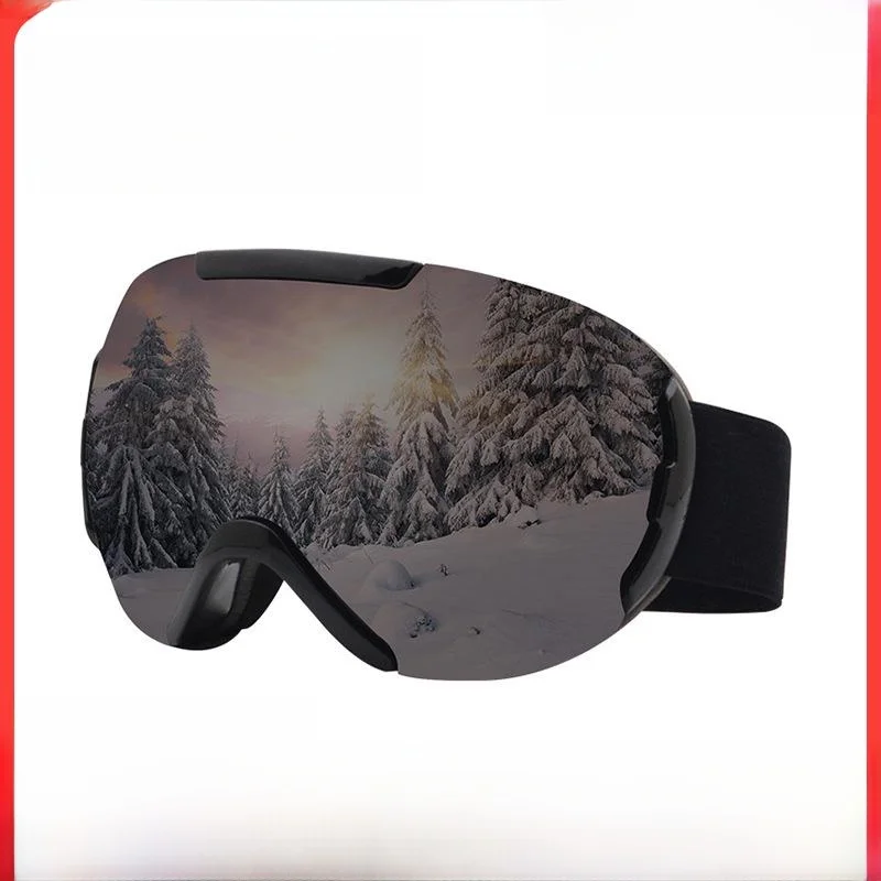 

Cross-Border Skiing Glasses Double Layer Anti-Fog Large Field of View Spherical Ski Goggles Mountain Climbing Eye Protection