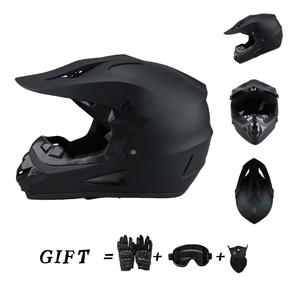 

Motorcycle helmet for teenagers off-road helmet downhill AM DH motorcycle street off-road three-piece set with gifts