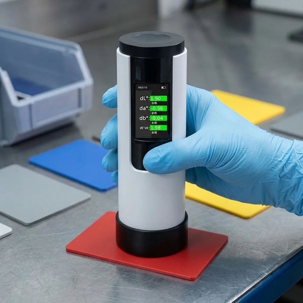DS-01 Portable Colorimeter For Paint & Plastic Color Matching, 8mm Aperture Color Tester With App Data Storage Support