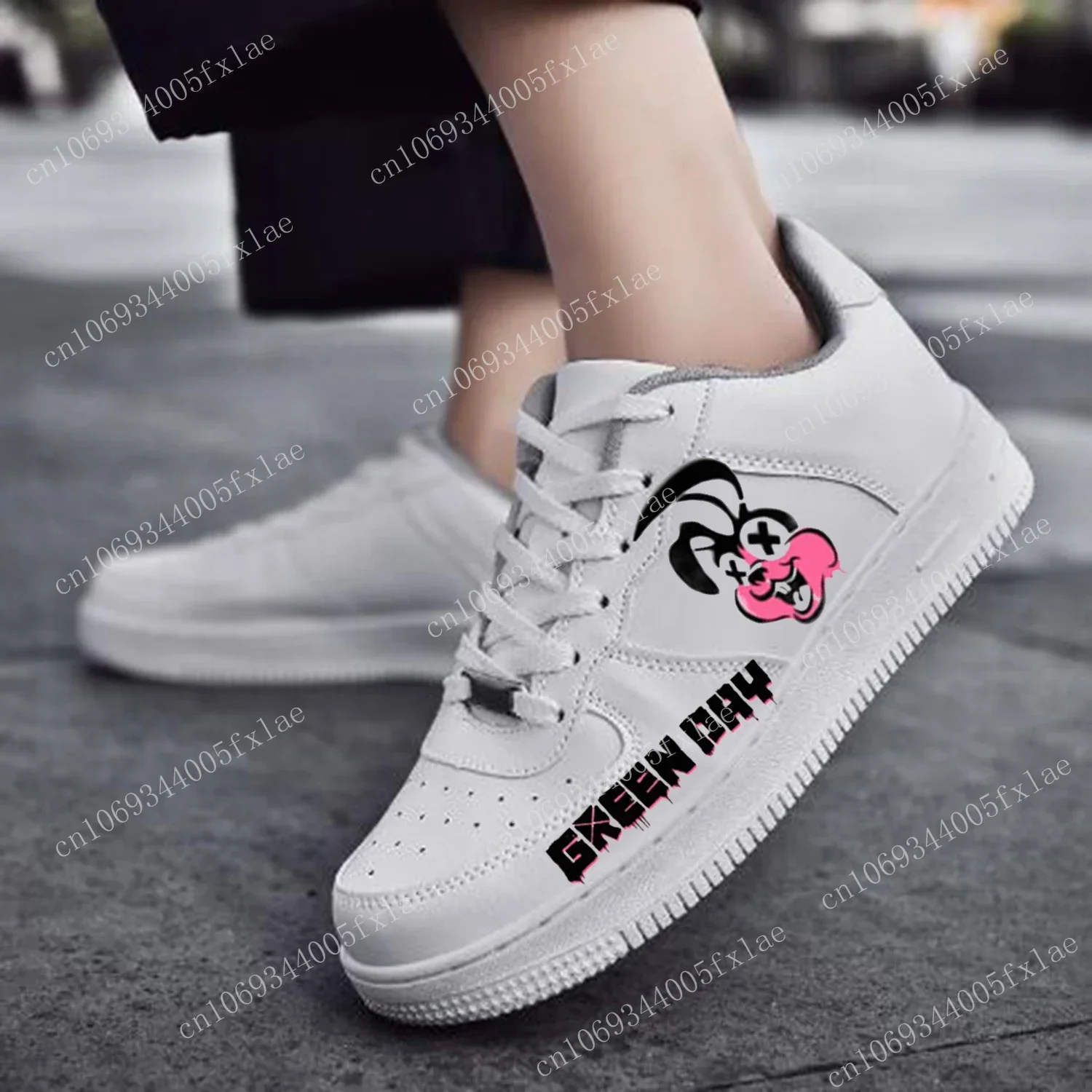 

Green Day AF Basketball Mens Womens Sports Running High Quality Flats Force Sneakers Lace Up Mesh Customized Made Shoe White