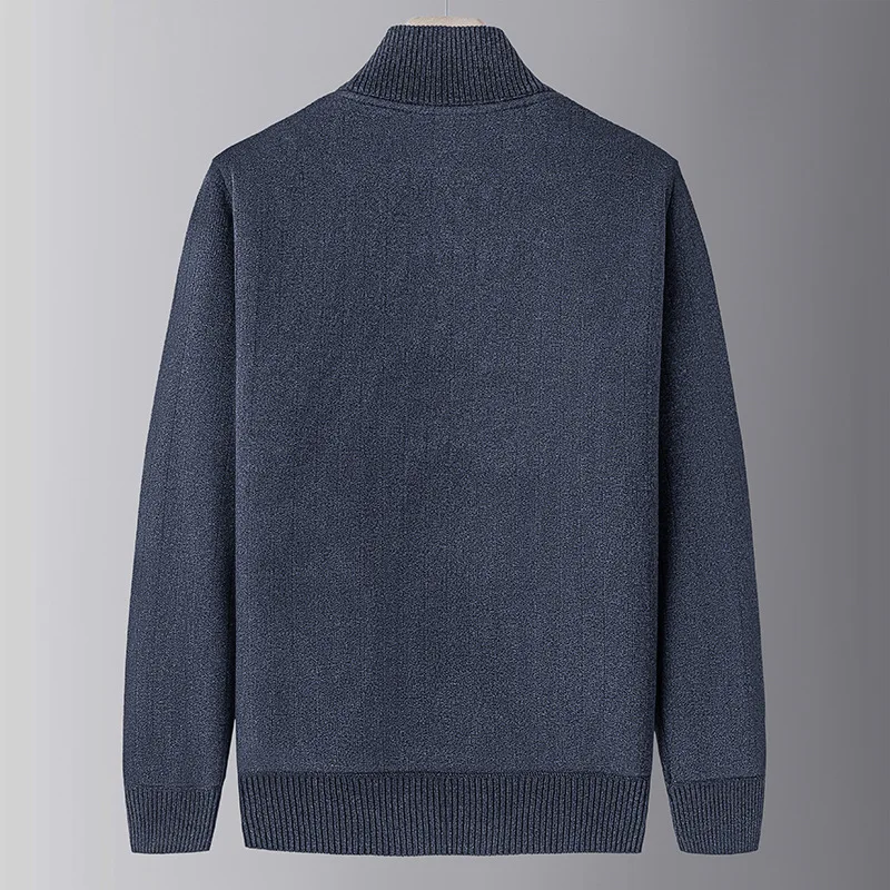 Men's Stand-up Collar Zipper Sweater Autumn Winter Knitted Casual Cardigan Top  Mens Coat  Sweater Men