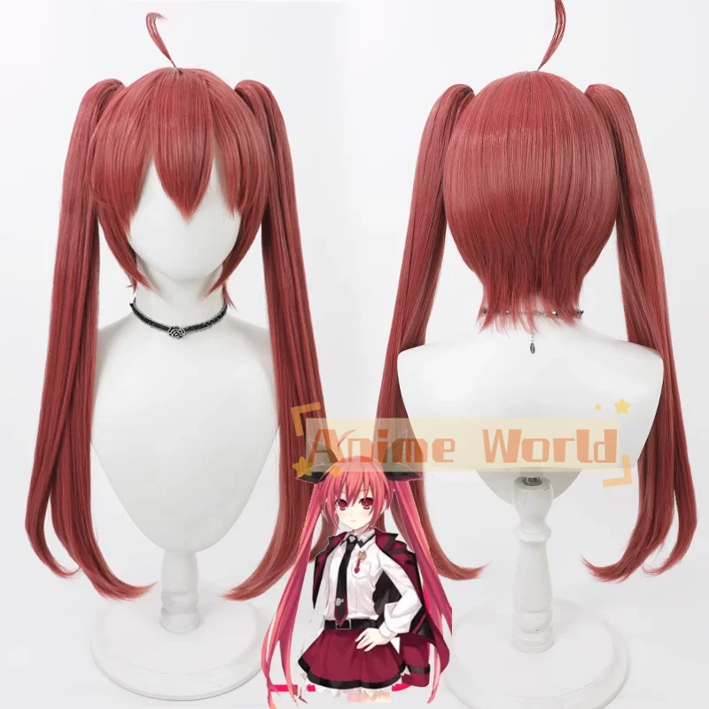 

Date A Live Itsuka Kotori Cosplay Wig 80cm Long Red Pigtail Heat Resistant Synthetic Hair Halloween Party Role Play Carnival