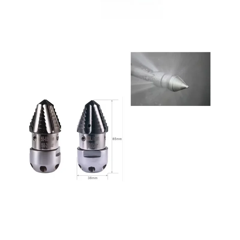 Stainless steel drain pipe cleaning nozzle, drain pipe cleaning sewer jet nozzle high pressure cleaner
