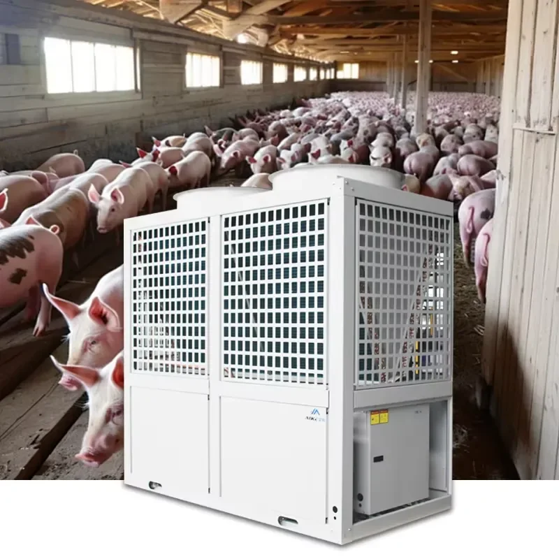 High Temperature Industrial R290 Air to Water Heat Pump 50 kW for Process Heating and Manufacturing Hot Water Supply for