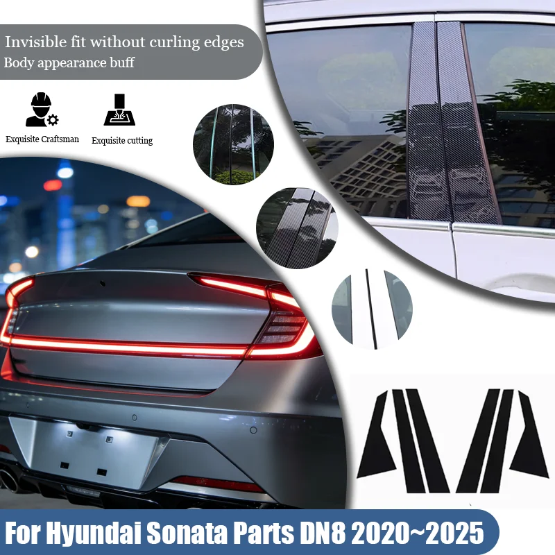para-hyundai-sonata-pecas-dn8-2020-~-2025-janela-guarnicao-cobre-b-c-pilar-coluna-protecao-filme-carros-acessorios
