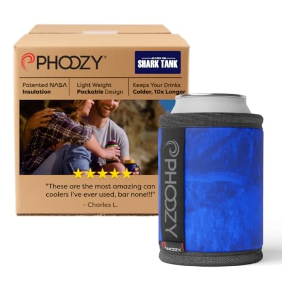 Insulated Can Cooler for 12 oz Cans - Patented Drink Sleeve with NASA-Inspired Technology - Keeps Beer, Soda Sparkling Water Co