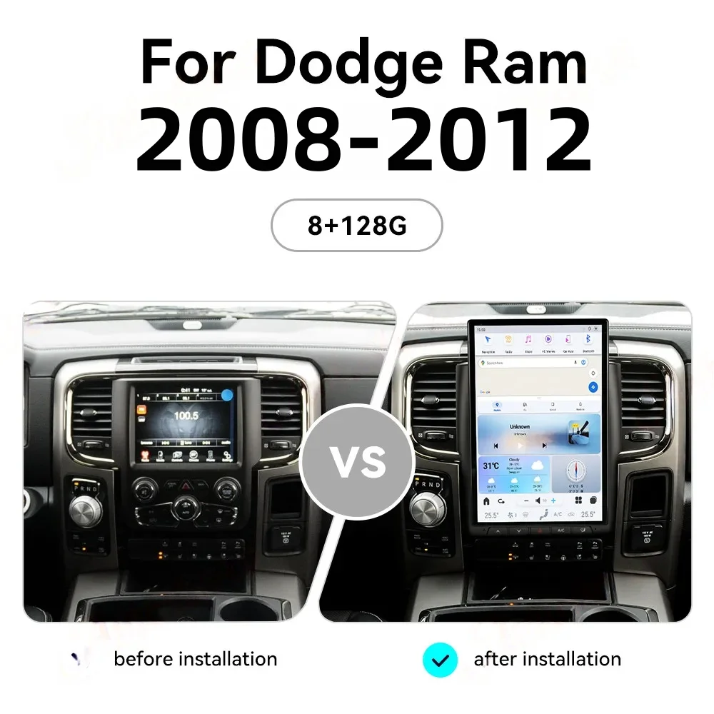 أحدث راديو أندرويد لدودج رام 2008-2012 اللاسلكية CarPlay الملاحة الوسائط المتعددة مشغل فيديو رئيس وحدة سيارة لتحديد المواقع راديو نافي