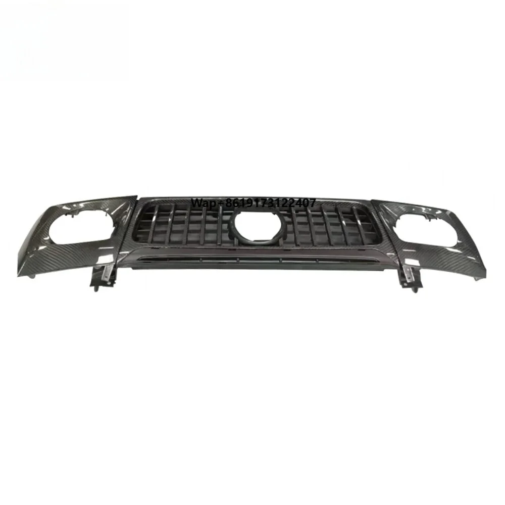 

2019+ G CLASS W464 G500 G63 G400 Car Facelift Tuning Set Grille + Headlight Covers Center Grill Head Lamp Covers Carbon Black