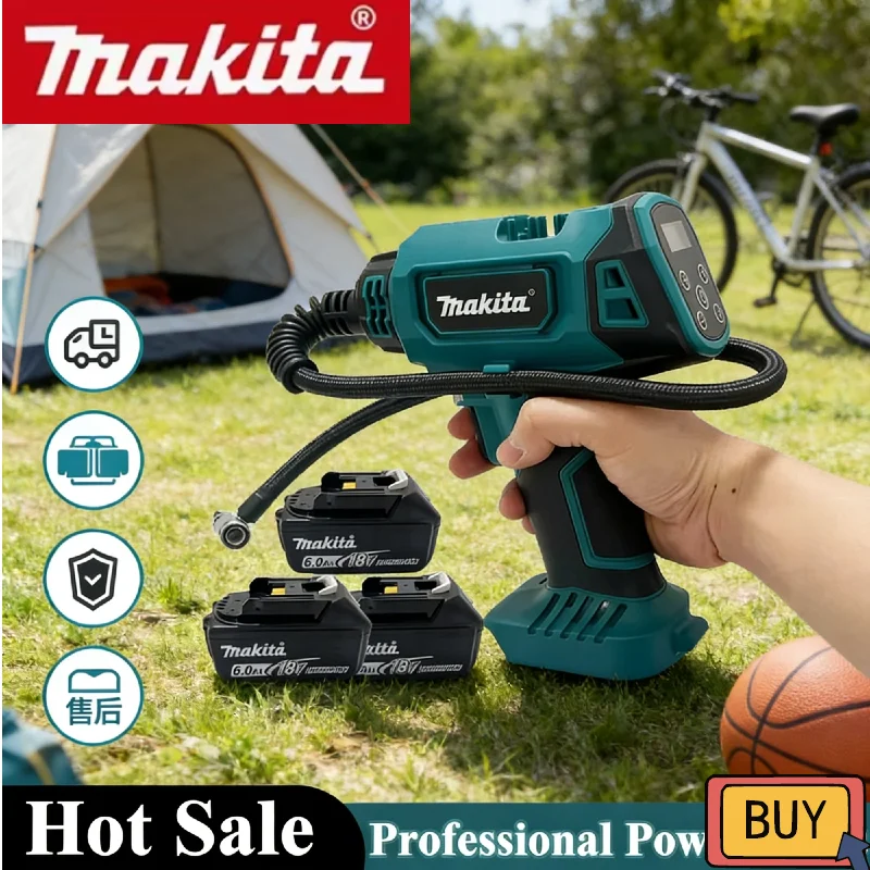 

Электрический компрессор Makita 18В для автомобиля, автоматический ручной воздушный компрессор, насос для накачки шин