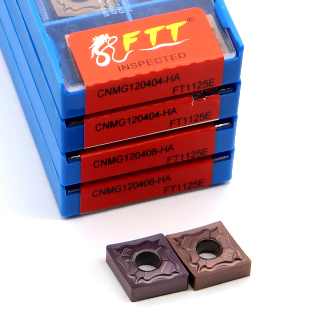 CNMG120404 CNMG120408-HA FT1125E Carbide Inserts External Turning Tool Metal Blade CNC Lathe Cutter Tools TNMG 160404
