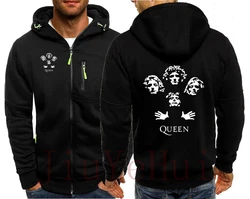 Queenes Rock Band Zipper Sweatshirts Men's Jacket Queenly Plain Zip Up Casual Coat For Kiss Women Fashion Jacket Men Queened
