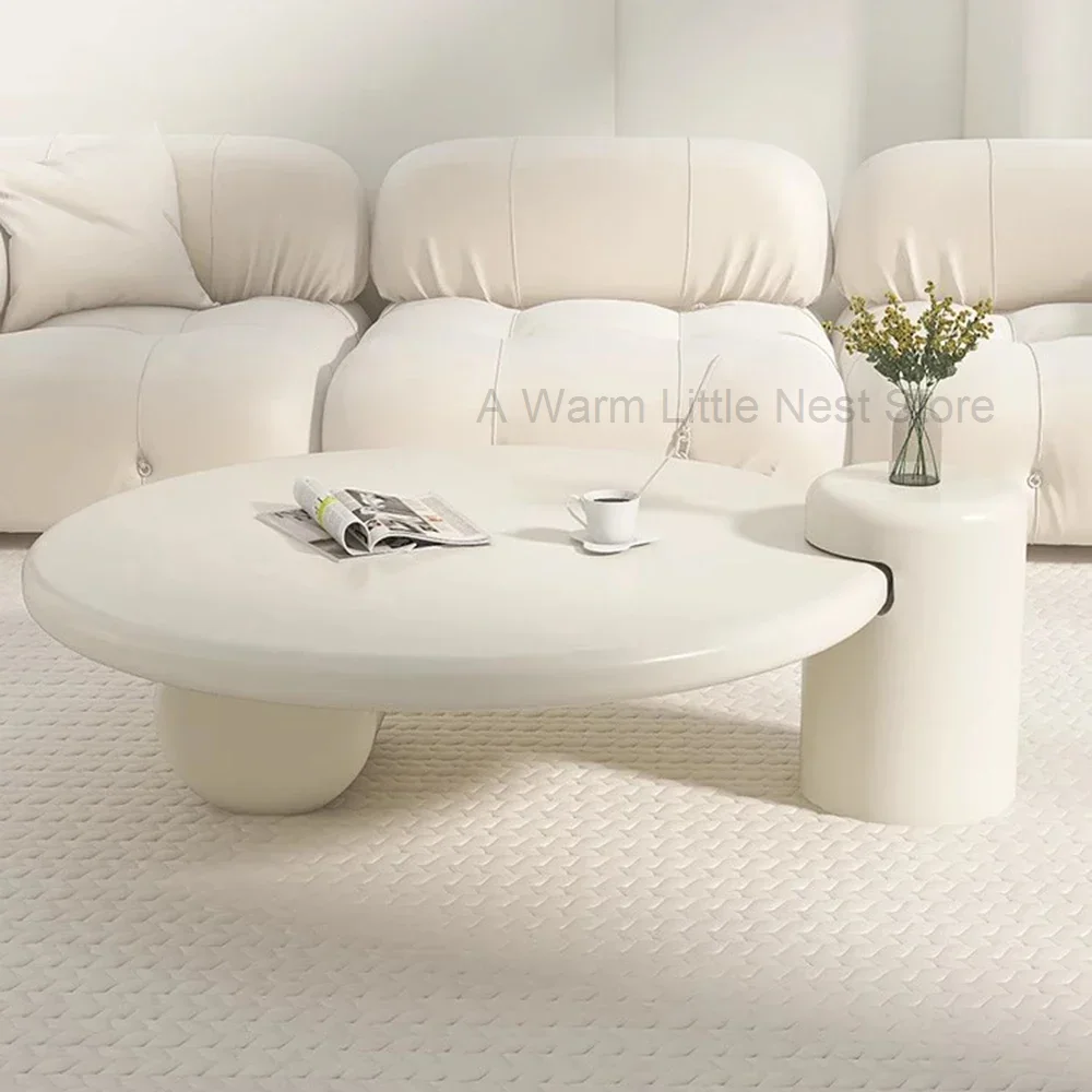 

Italian Cute Coffee Table Living Room Ornaments Small Oval Cheap Coffee Table White Wood Mesa Dulce Dinning Table Set Furniture