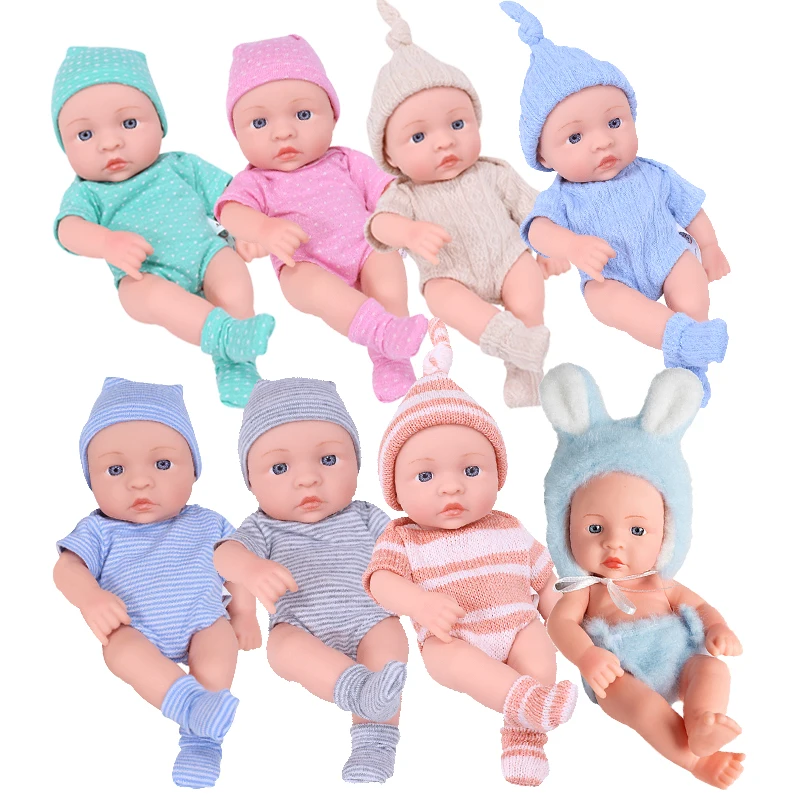 20cm Silicone Reborn Baby Dolls Realistic Reborn Doll Kit 7.87inch Humanoid Vinyl Real Baby Doll Children's Toys Home Decor Gift