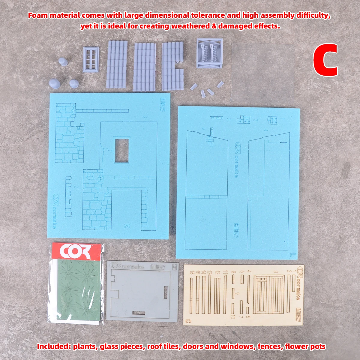 Kit de maquette architecturale 1/35, Diorama de maison, Maison rurale d'Europe occidentale, Modèle d