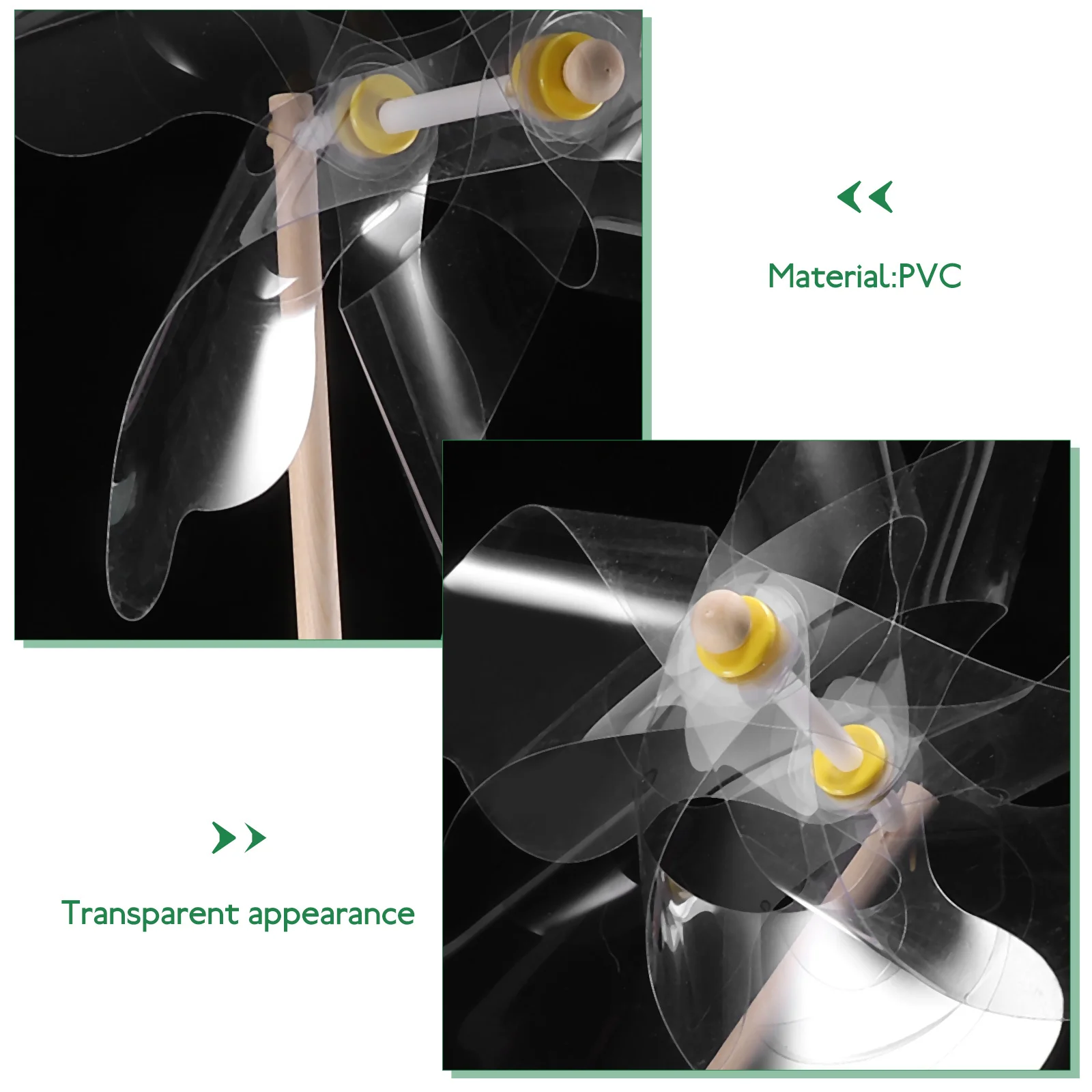 

1Set DIY Pinwheel Kit Clear PVC Blank Pinwheels for Kids Drawing Painting Craft Unpainted Set Pinwheel DIY Pinwheels for Kids