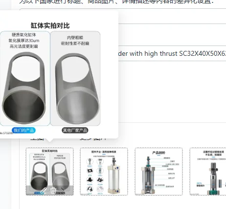 

2pcs SC standard cylinder with high thrust SC32X40X50X63X80X100X125X160X200